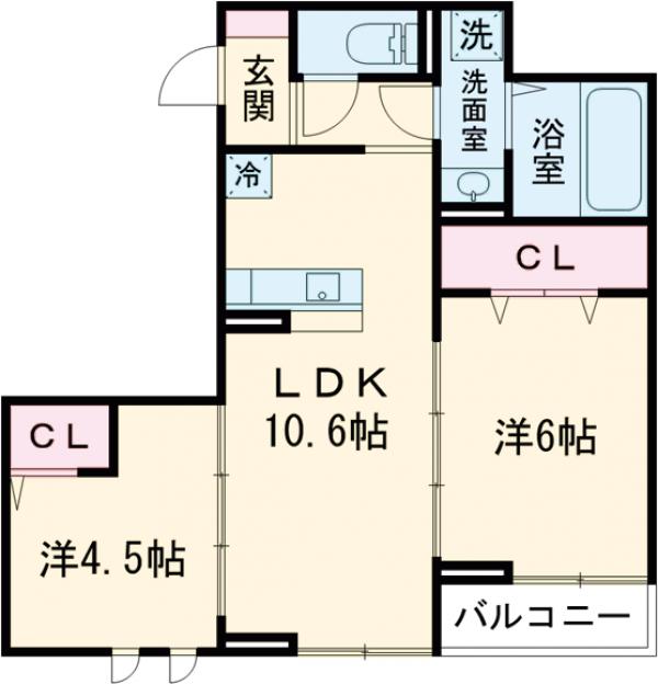セレスティア西綾瀬の間取り