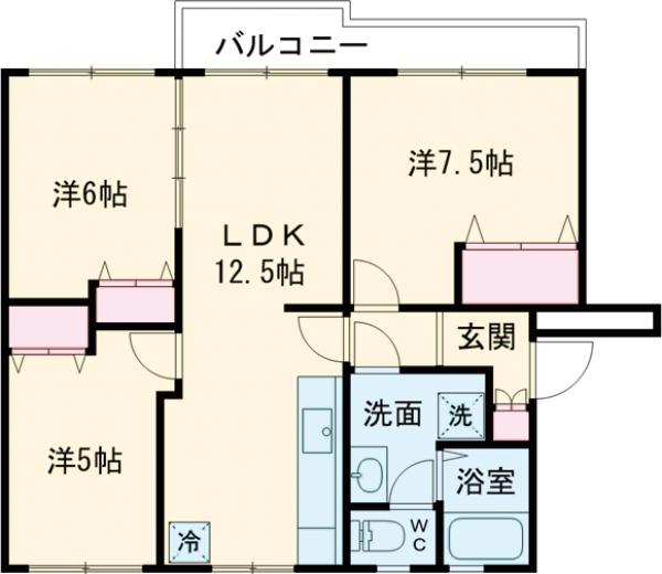滝山第二住宅 1号棟の間取り