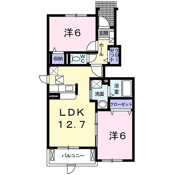 グランツ荒田の間取り