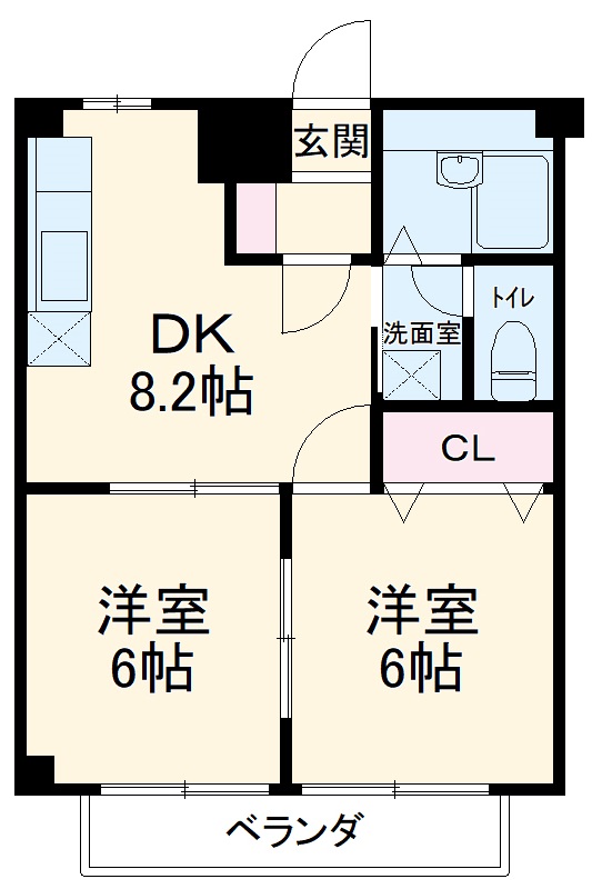 ハピネス西天の間取り