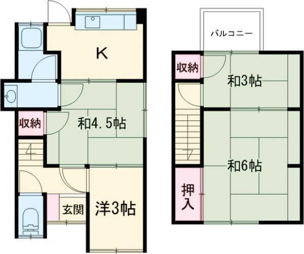 藤岡貸家の間取り