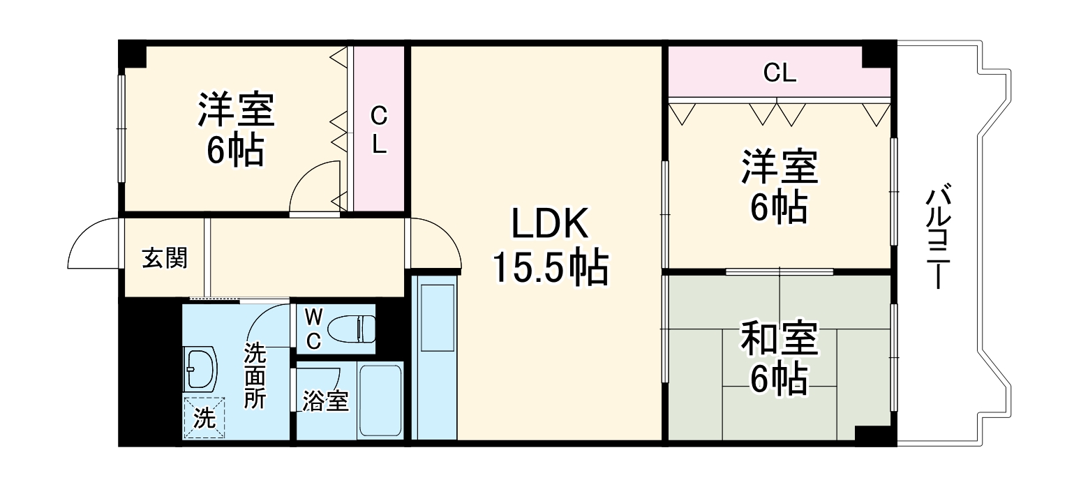 朝日プラザ千里A棟の間取り