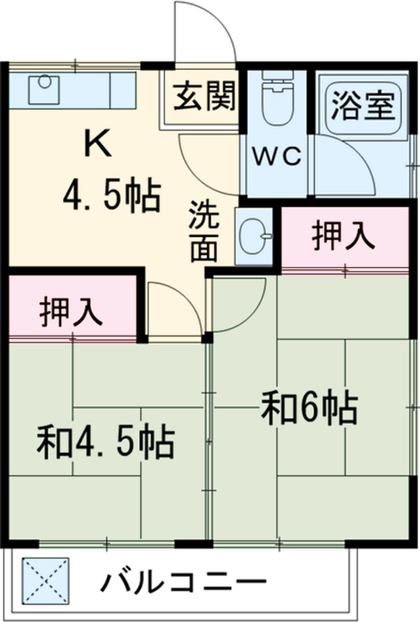 第1コーポけやきの間取り