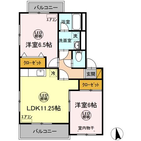 ディアコートⅡの間取り