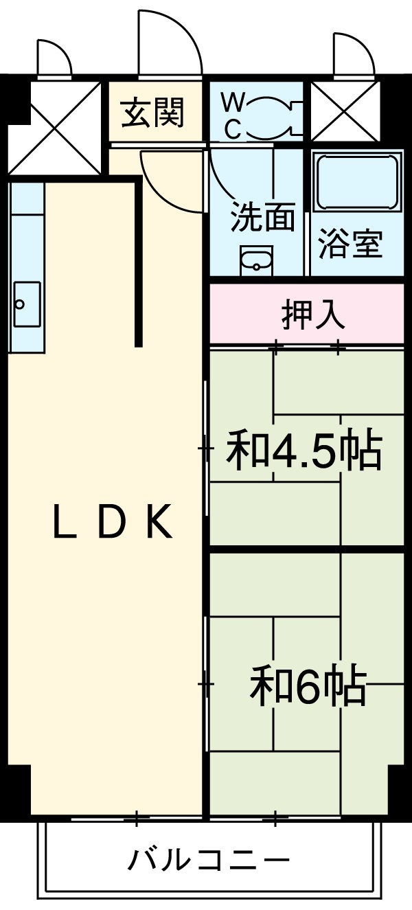 チサンマンション一社の間取り
