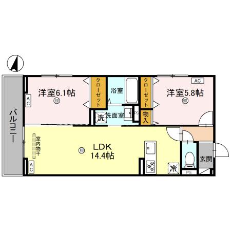 D-ROOM江木の間取り