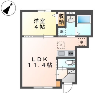 ガルデ寒川の間取り