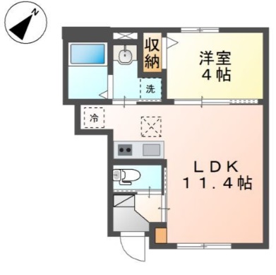 ガルデ寒川の間取り