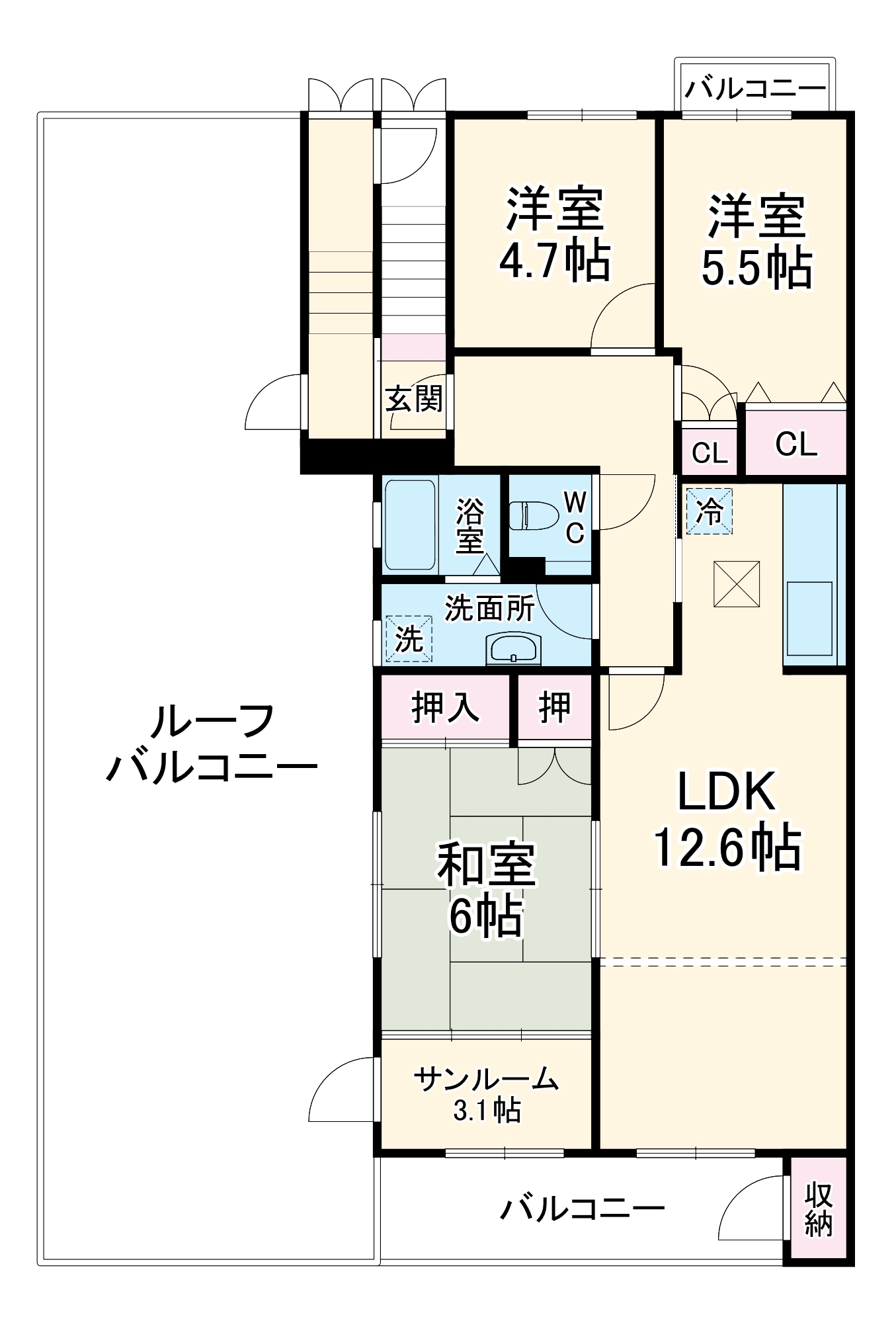 サンセレクト北本の間取り