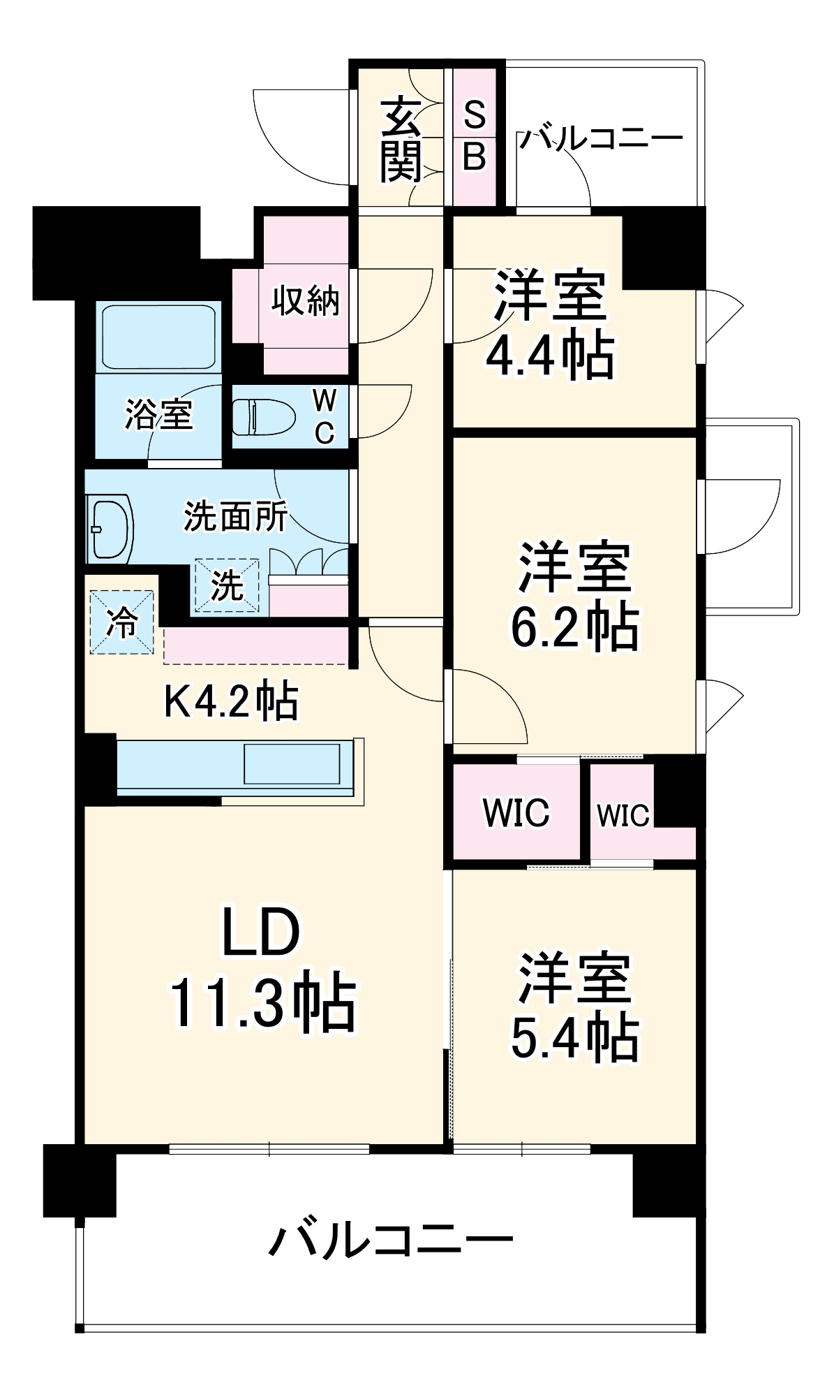 ベルヴュコート名古屋則武・505号室の間取り