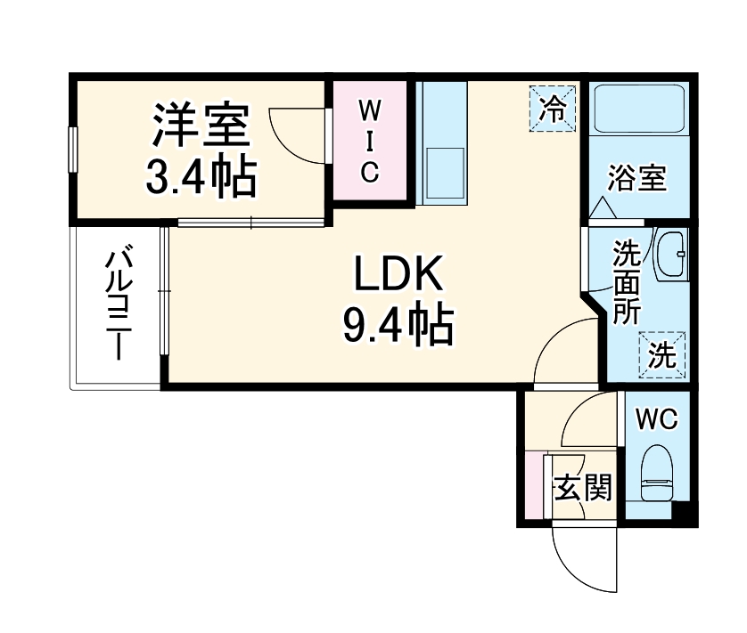 ＦＳモダンテラス・203号室の間取り