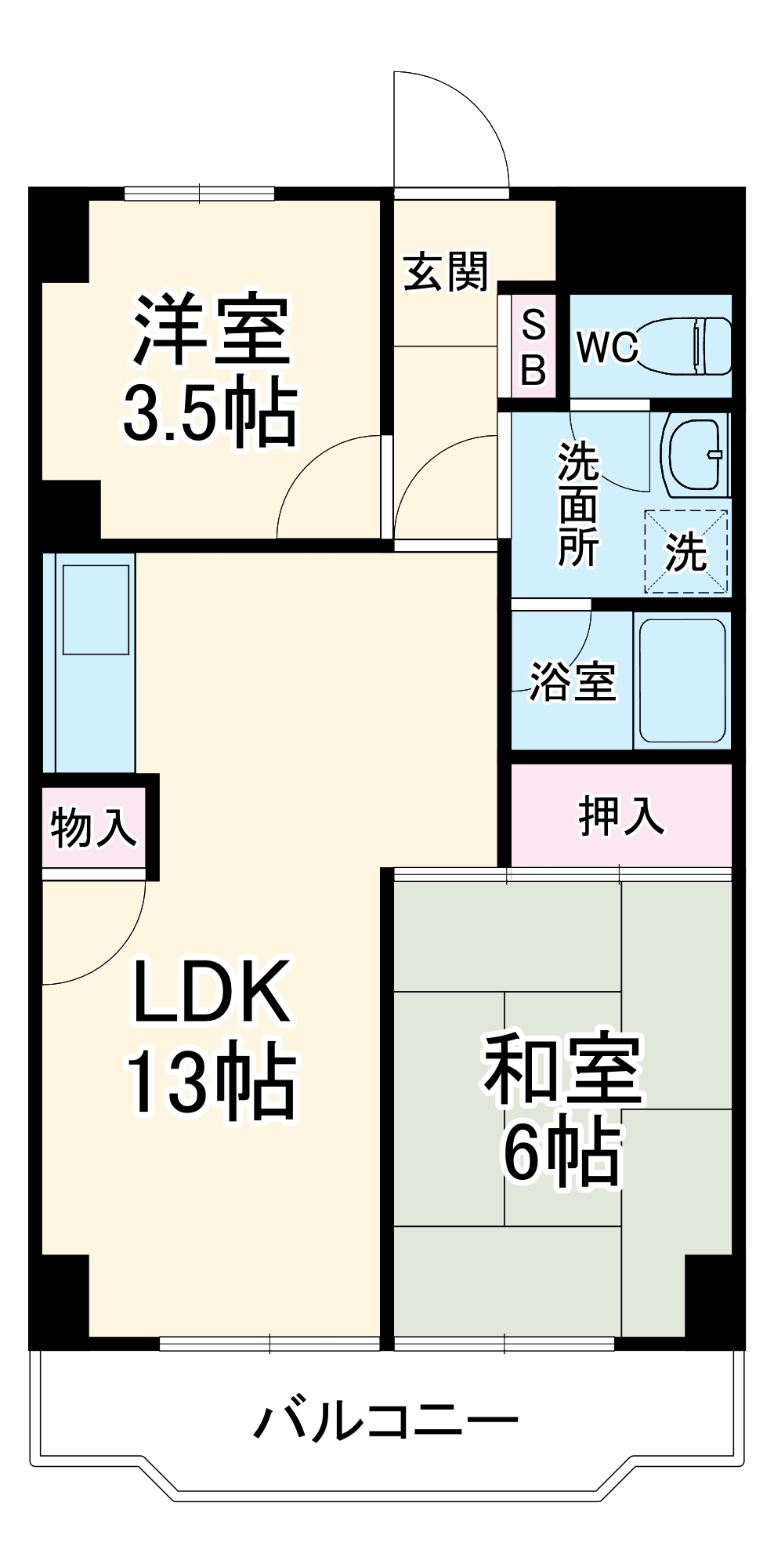 入間市駅前ビルの間取り
