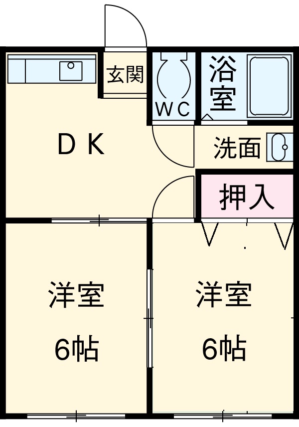 コーポタカワの間取り