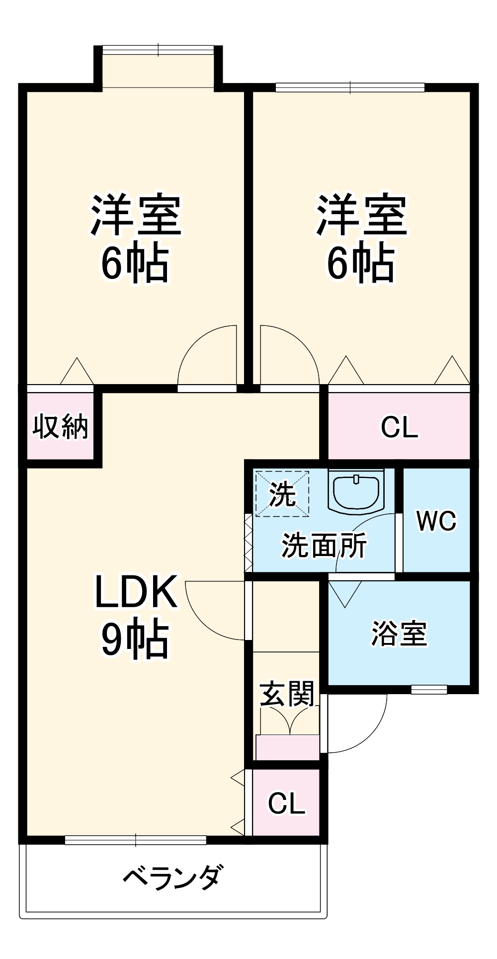 アンソレイエⅡの間取り
