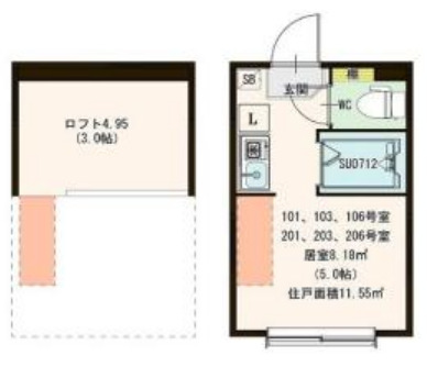 ハーモニーテラス栄町Ⅳの間取り