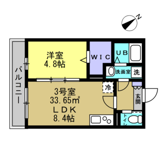 パルブニール・303号室の間取り