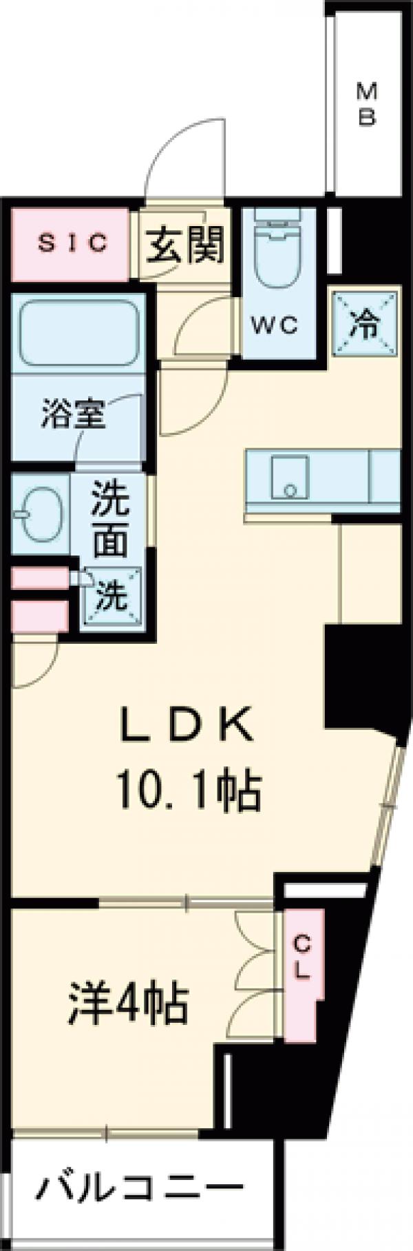 アーバンコア旗の台・503号室の間取り