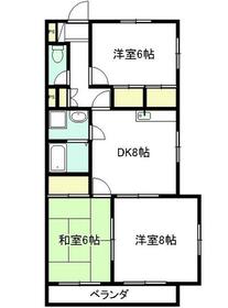 シャンルーブル・304号室の間取り