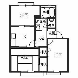 サニーハイツ貝塚の間取り