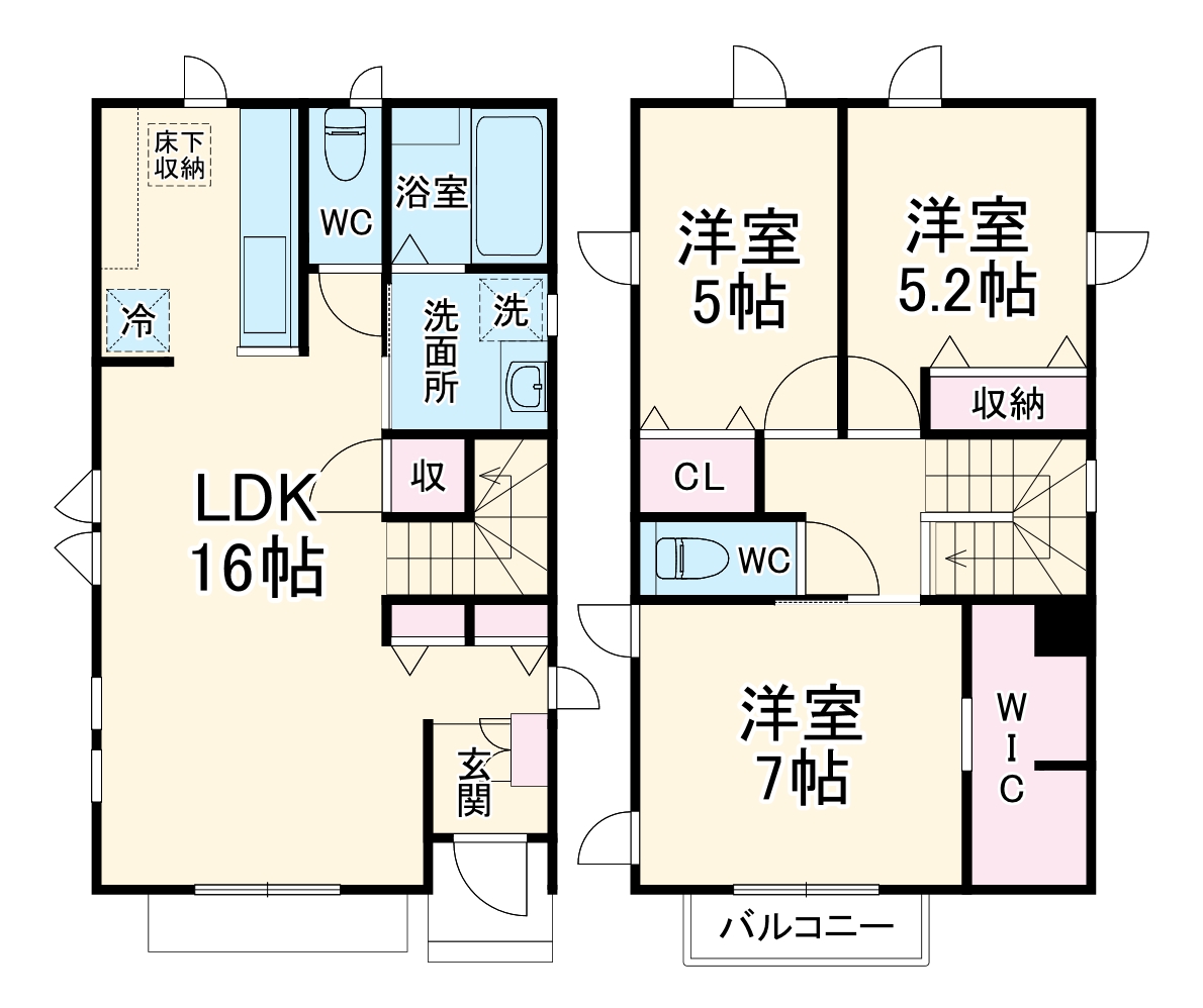 W.GreenCourt A棟の間取り