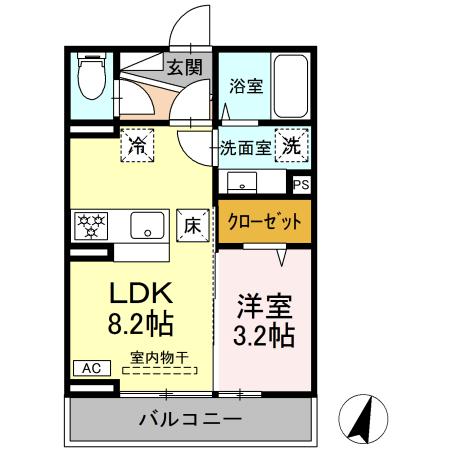 ヴィラクレストⅥの間取り