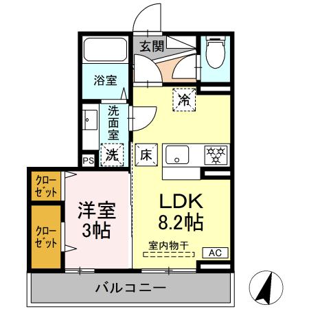 ヴィラクレストⅥの間取り