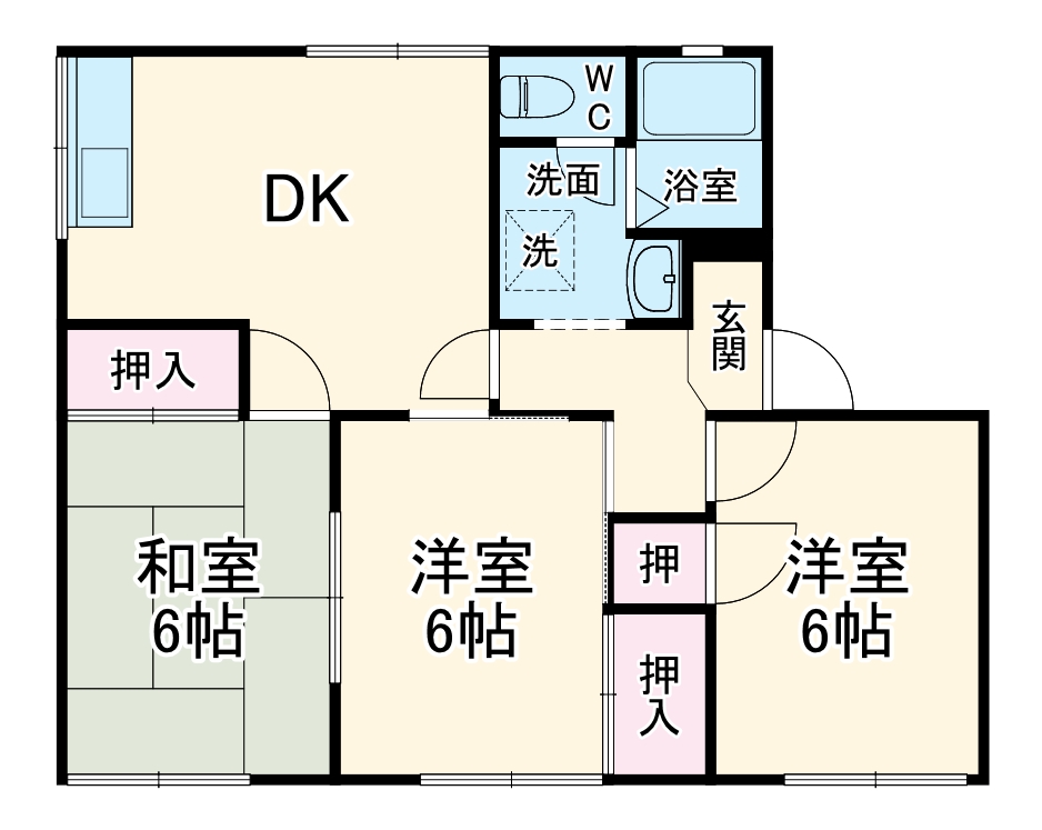 グレープズヒル Bの間取り