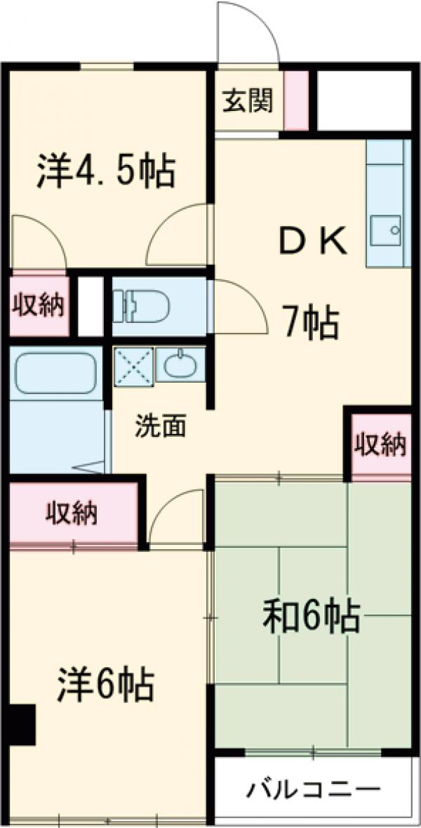 岩木ハイツの間取り