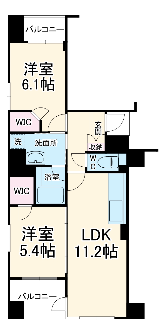 エステムプラザ梅田WESTの間取り