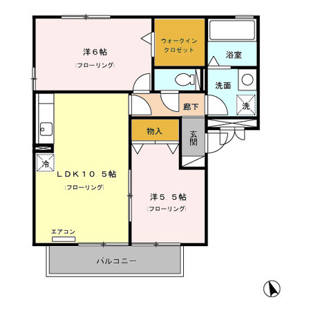 ヴィーブルKの間取り