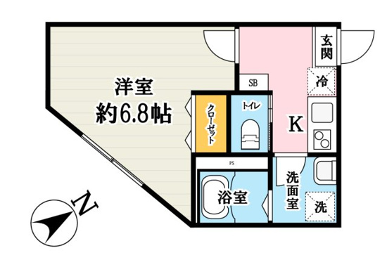 リヴェール秋津・301号室の間取り