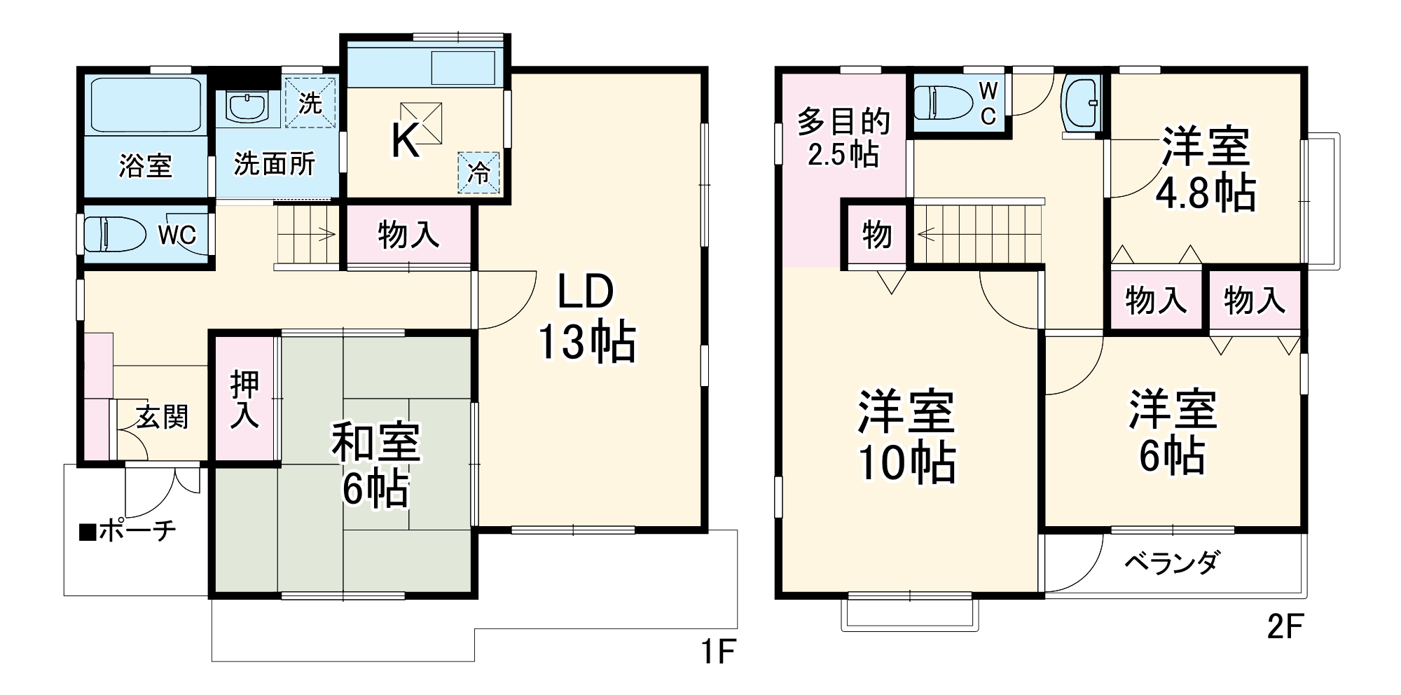 番田清水貸家の間取り