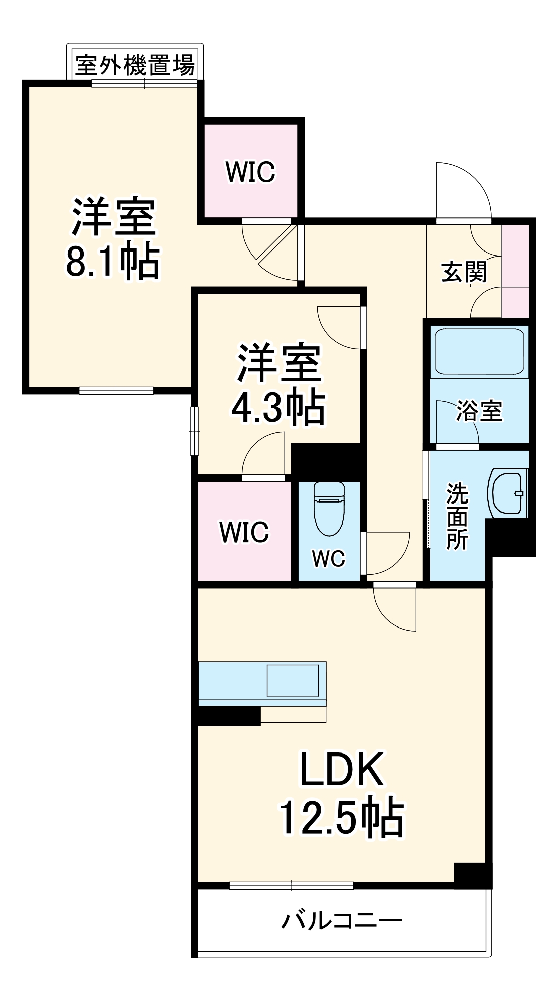 ラグジュリアス光丘・205号室の間取り
