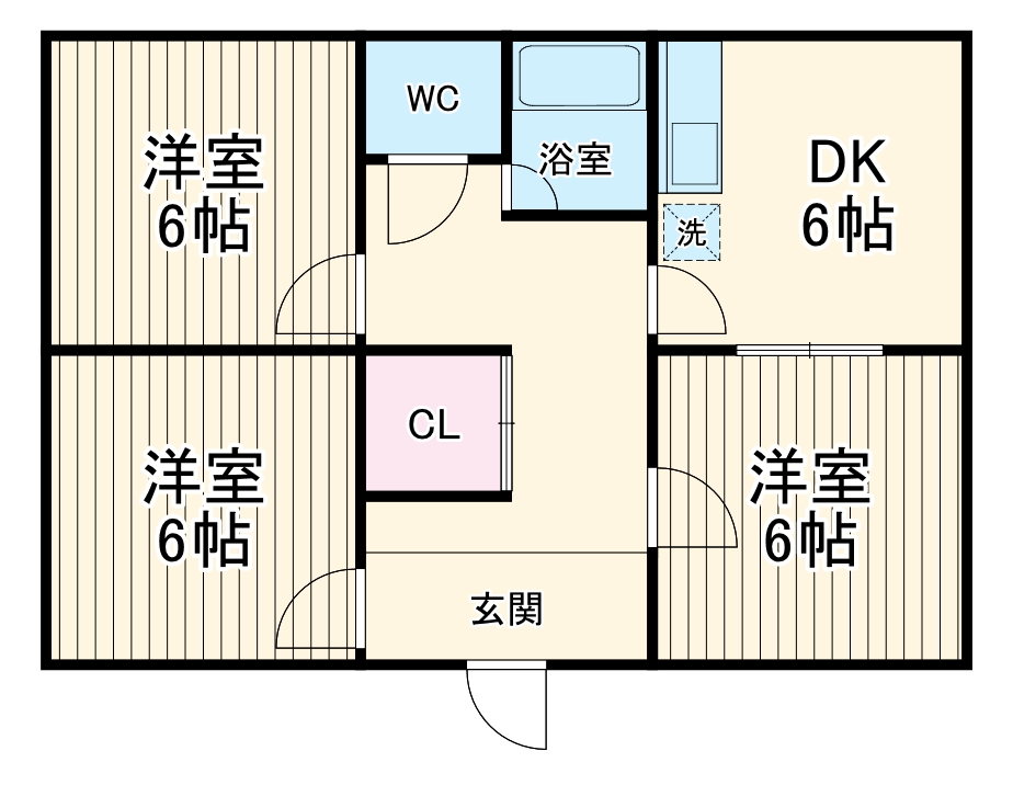 大宮町平屋の間取り