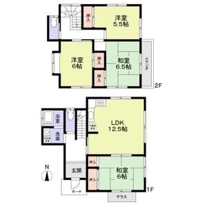 千葉市中央区松ヶ丘町貸家の間取り