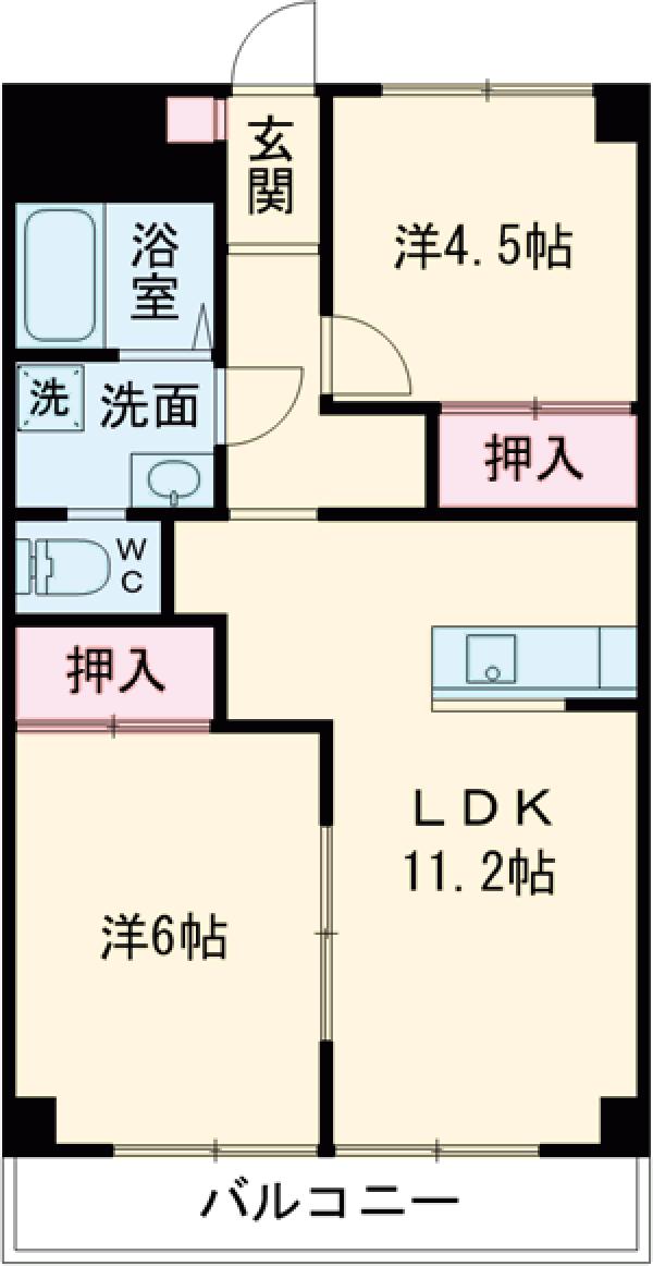 Chez Moi Maebashi シェモワ前橋の間取り