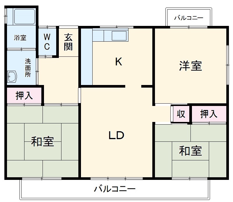 中部東山荘の間取り