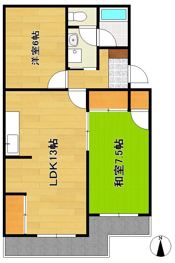 スカイシャトウ城山Ⅱの間取り
