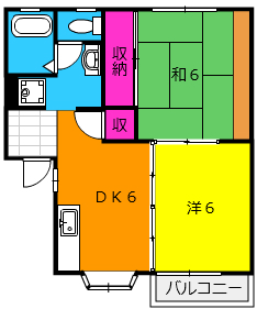 グリーンスクエアF 6戸の間取り
