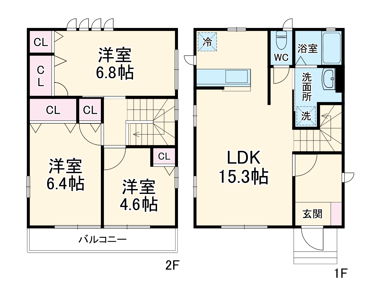 北安東5丁目戸建・1号室の間取り