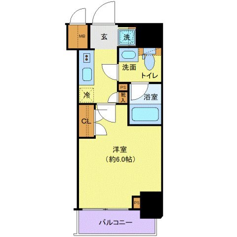 北品川の完工年月(2023年11月)築の賃貸マンションの間取り