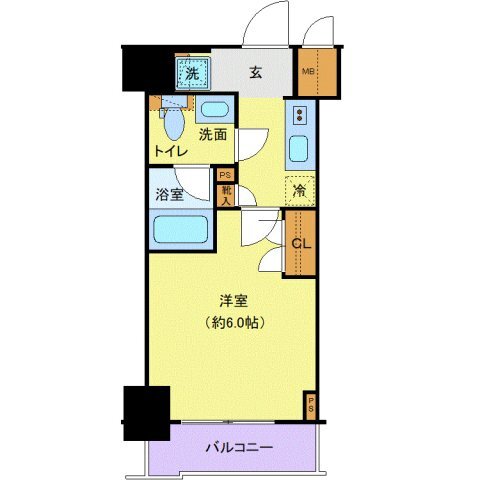 北品川の完工年月(2023年11月)築の賃貸マンションの間取り