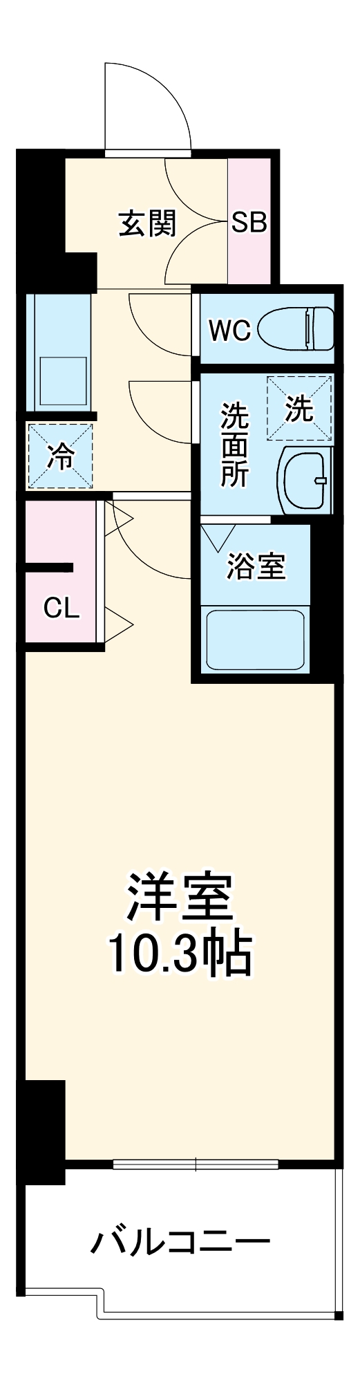 S-RESIDENCE岐阜駅・1004号室の間取り