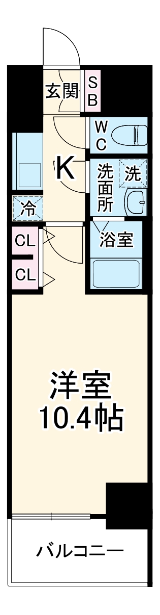 S-RESIDENCE岐阜駅・1210号室の間取り