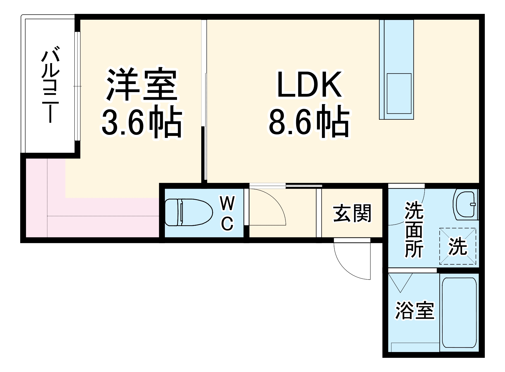 LECOCON大垣Ⅱ・101号室の間取り