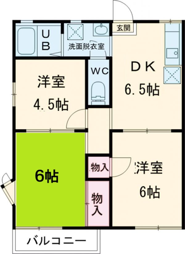 ラベンダーハイツBの間取り