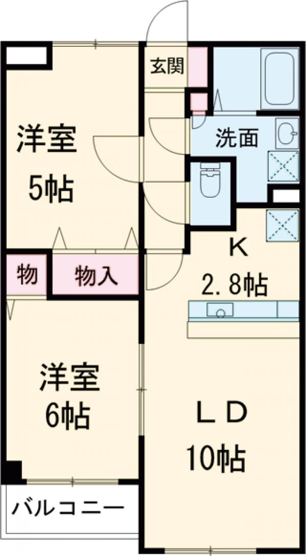 クレセール・406号室の間取り