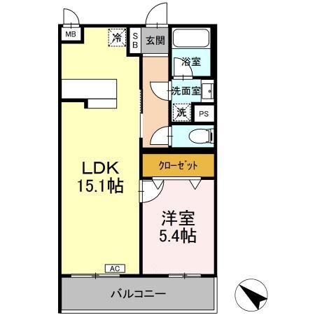 Ｒｏｙａｌ Ｈｉｌｌｓ・311号室の間取り