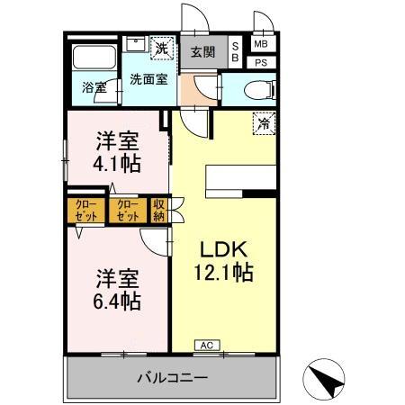 Ｒｏｙａｌ Ｈｉｌｌｓ・407号室の間取り