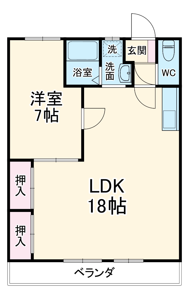 メゾンソレイユ・105号室の間取り